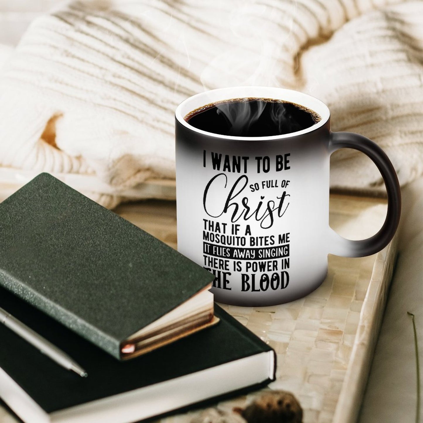 I Want To Be So Full Of Christ That If A Mosquito Bites Me Funny Christian Color Changing Mug (Dual-sided)