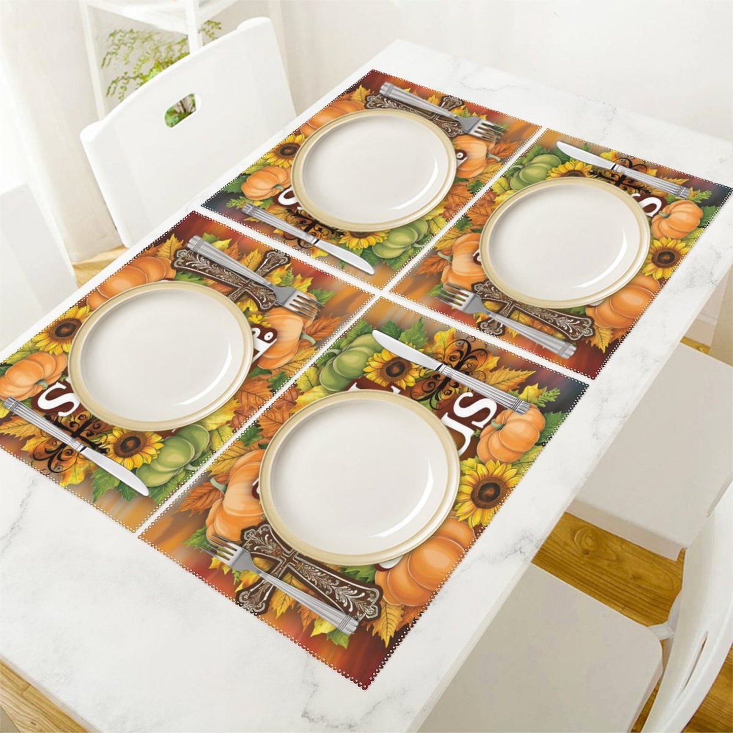 Fall For Jesus Christian Table Placemat Set of 4