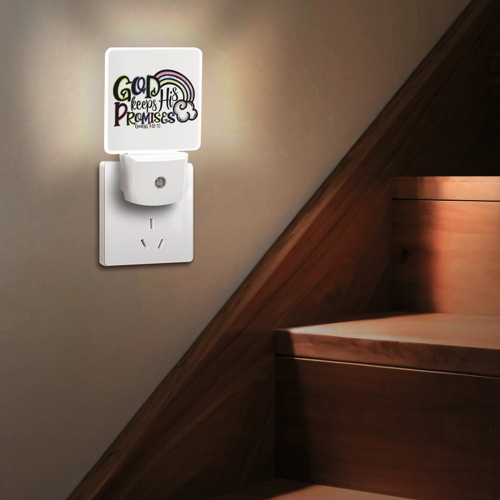 He Keeps His Promises Christian Night Light For Kids - ClaimedbyGodDesigns