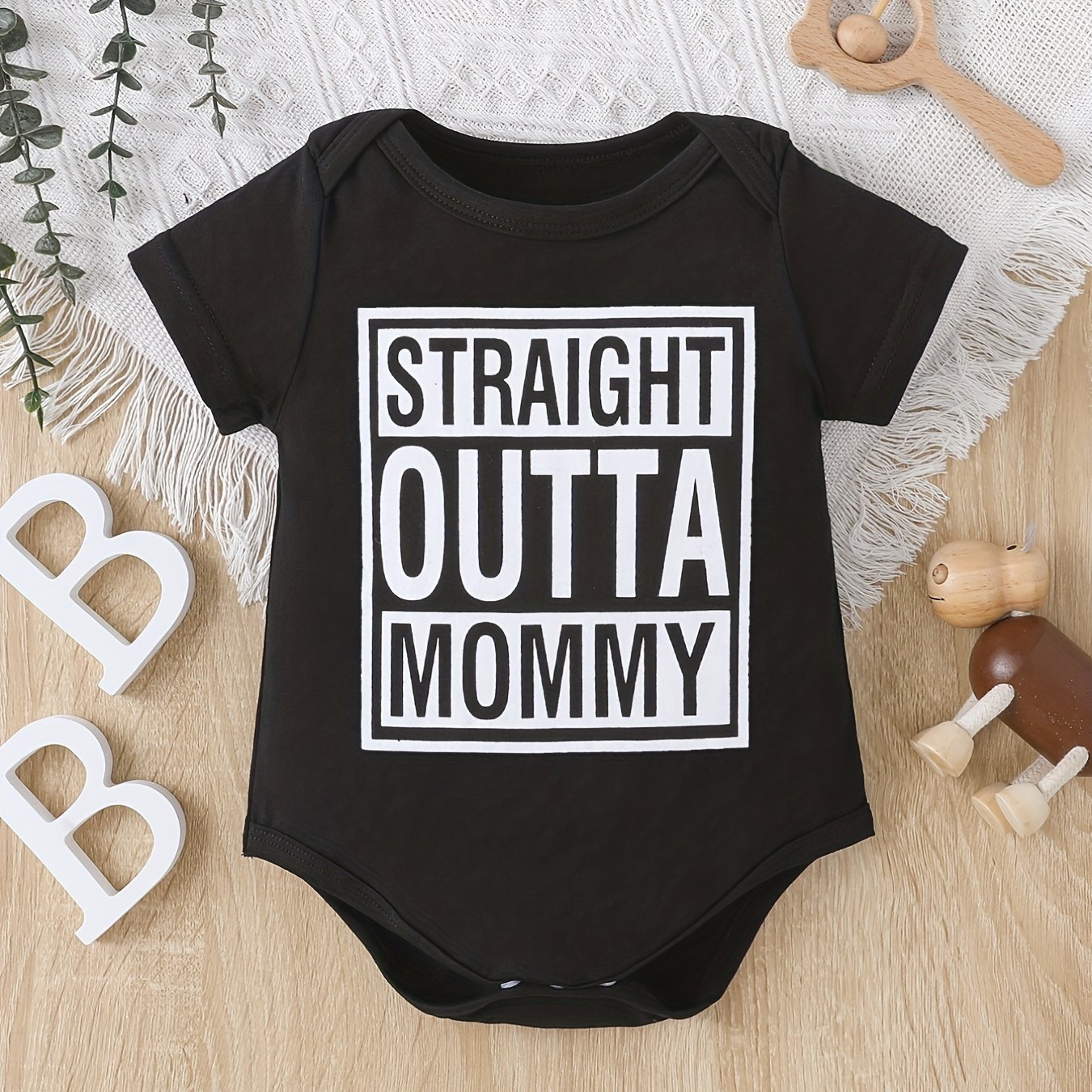 Straight Outta Mommy Christian Baby Onesie claimedbygoddesigns