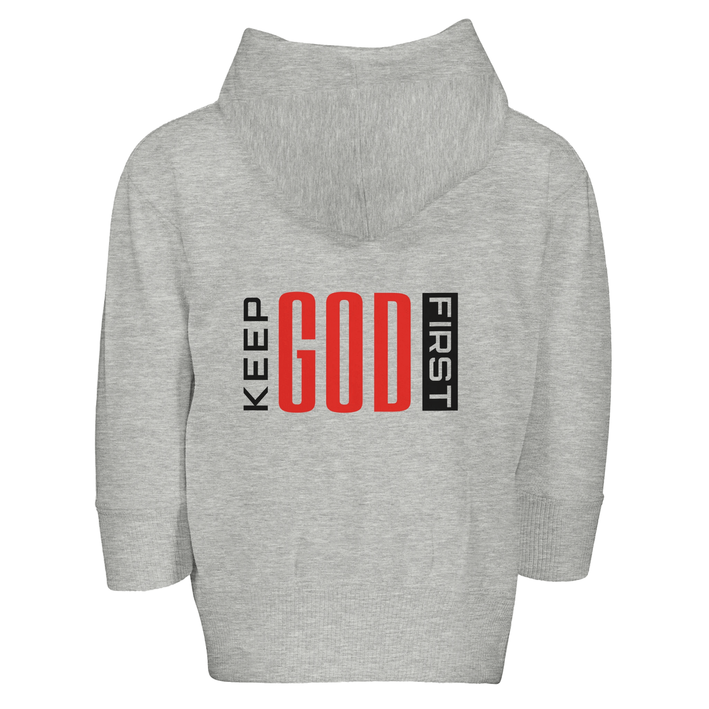 Keep Him First Christian Toddler Zip Fleece Hooded Sweatshirt - ClaimedbyGodDesigns
