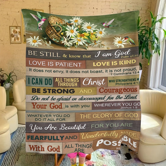 I Am God Christian Comfort Blanket claimedbygoddesigns