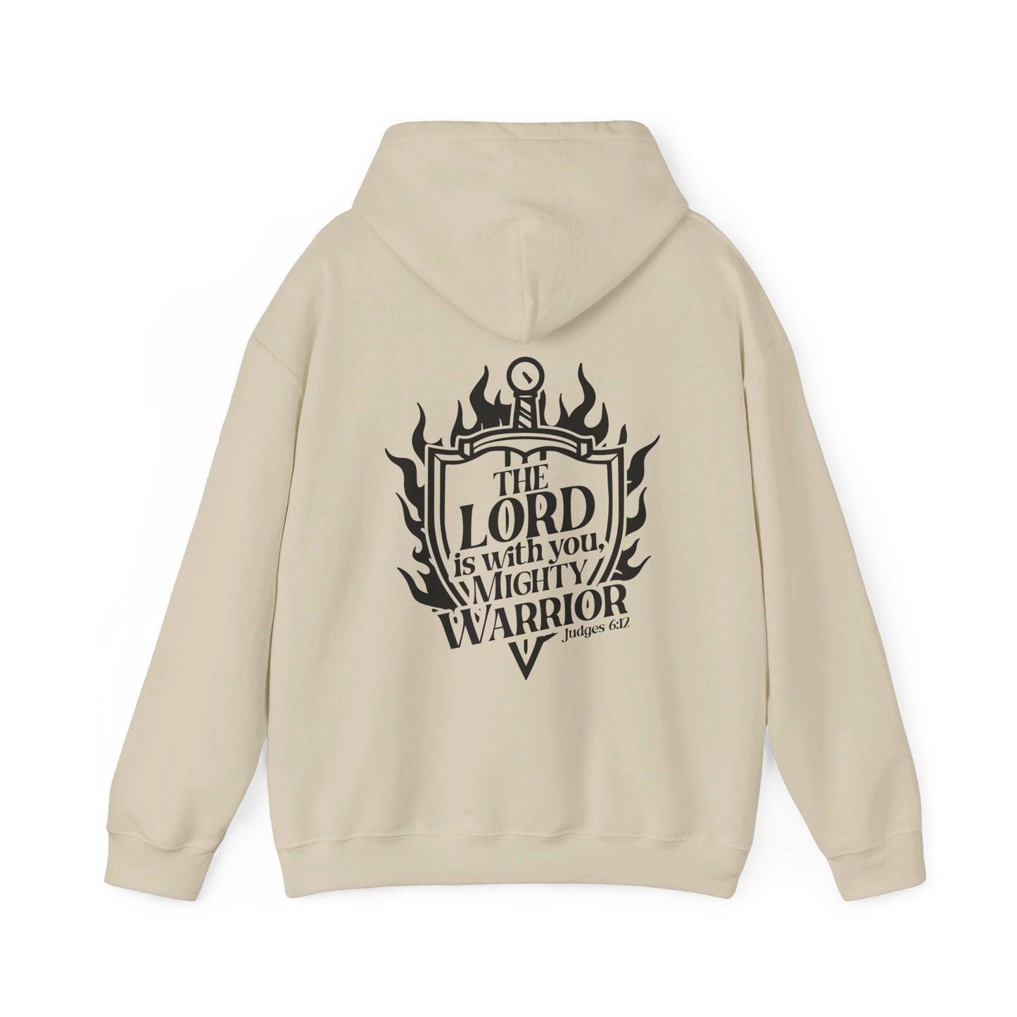 The Lord Is With You Mighty Warrior Unisex Christian Pullover Hooded Sweatshirt