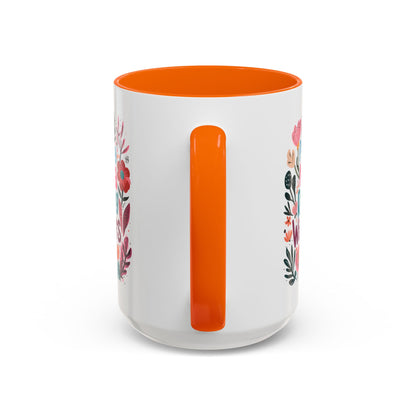 Floral Inspirational Coffee Accent Mug - Praying Mama Raising Warriors, Gift for Moms, Mother's Day Mug, Motivational Cup, Unique Kitchenware