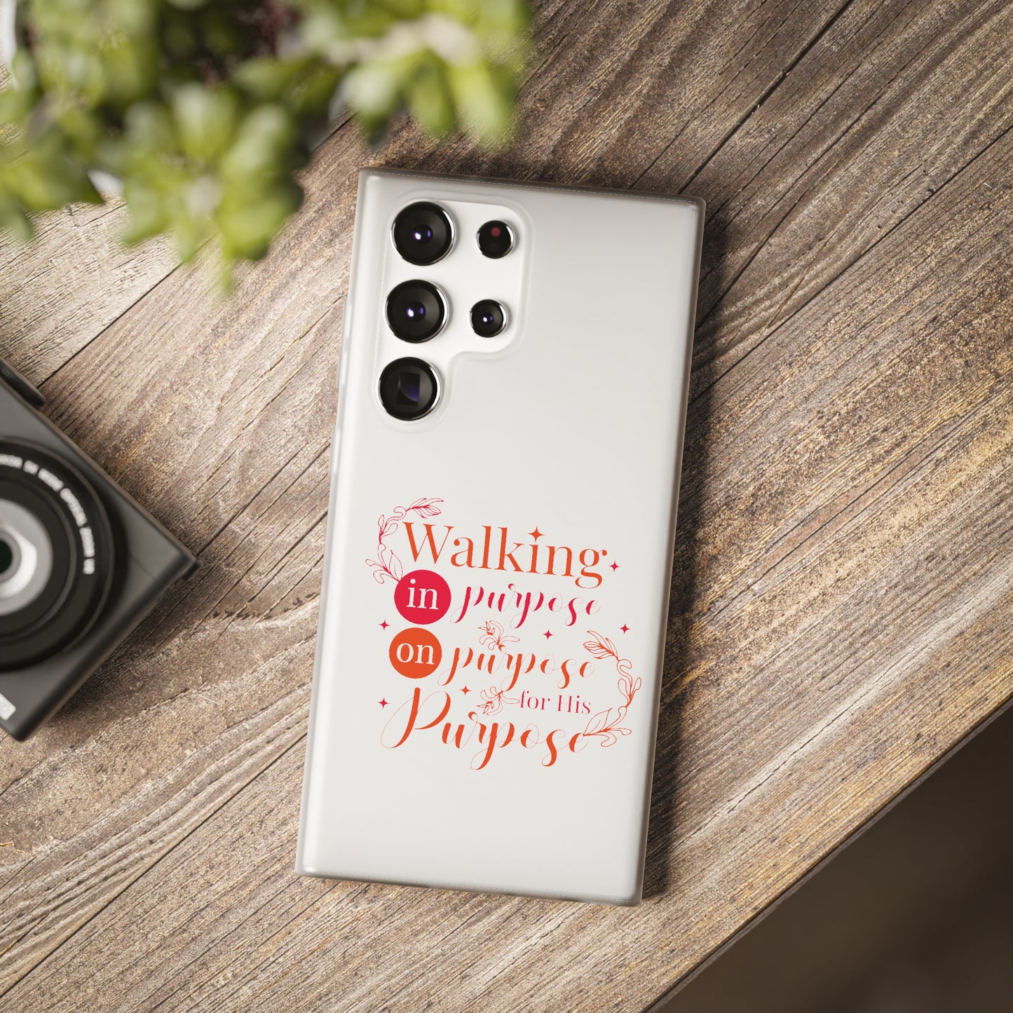 Walking In Purpose On Purpose For His Purpose  Flexi Phone Case