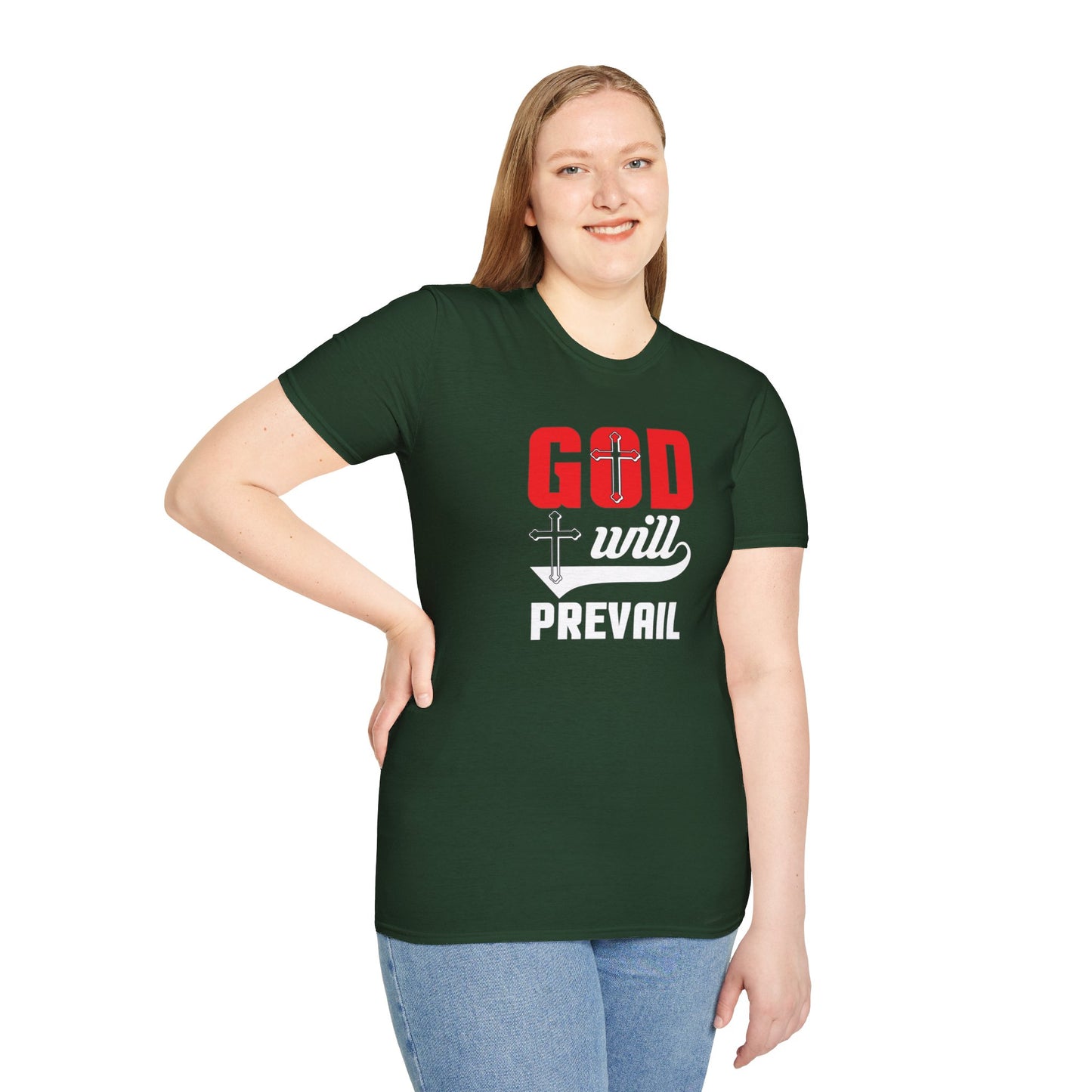 God Will Prevail Christian Unisex T-shirt