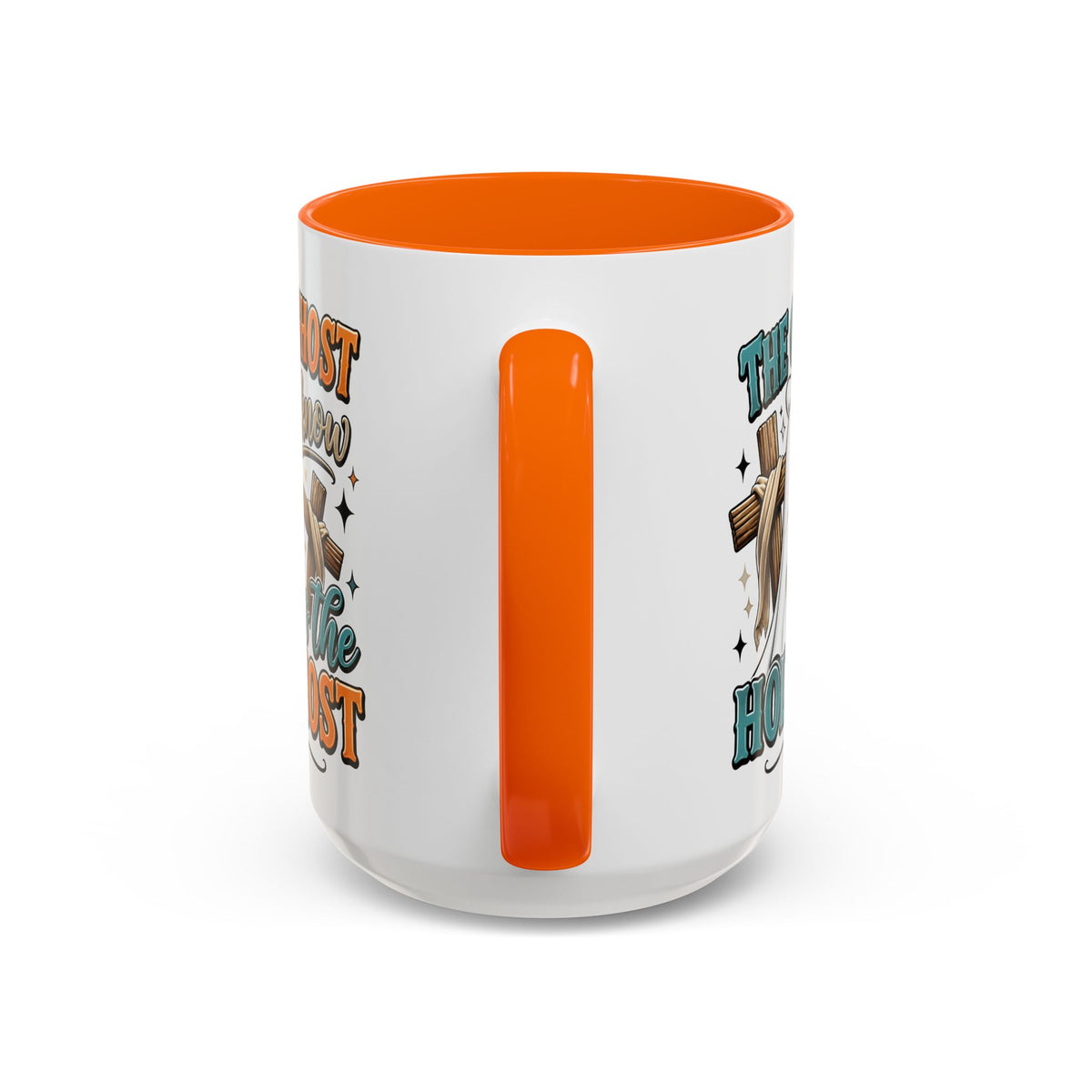 Accent Mug — "The Only Ghost I Know Is the Holy Ghost" Christian Halloween Coffee Cup