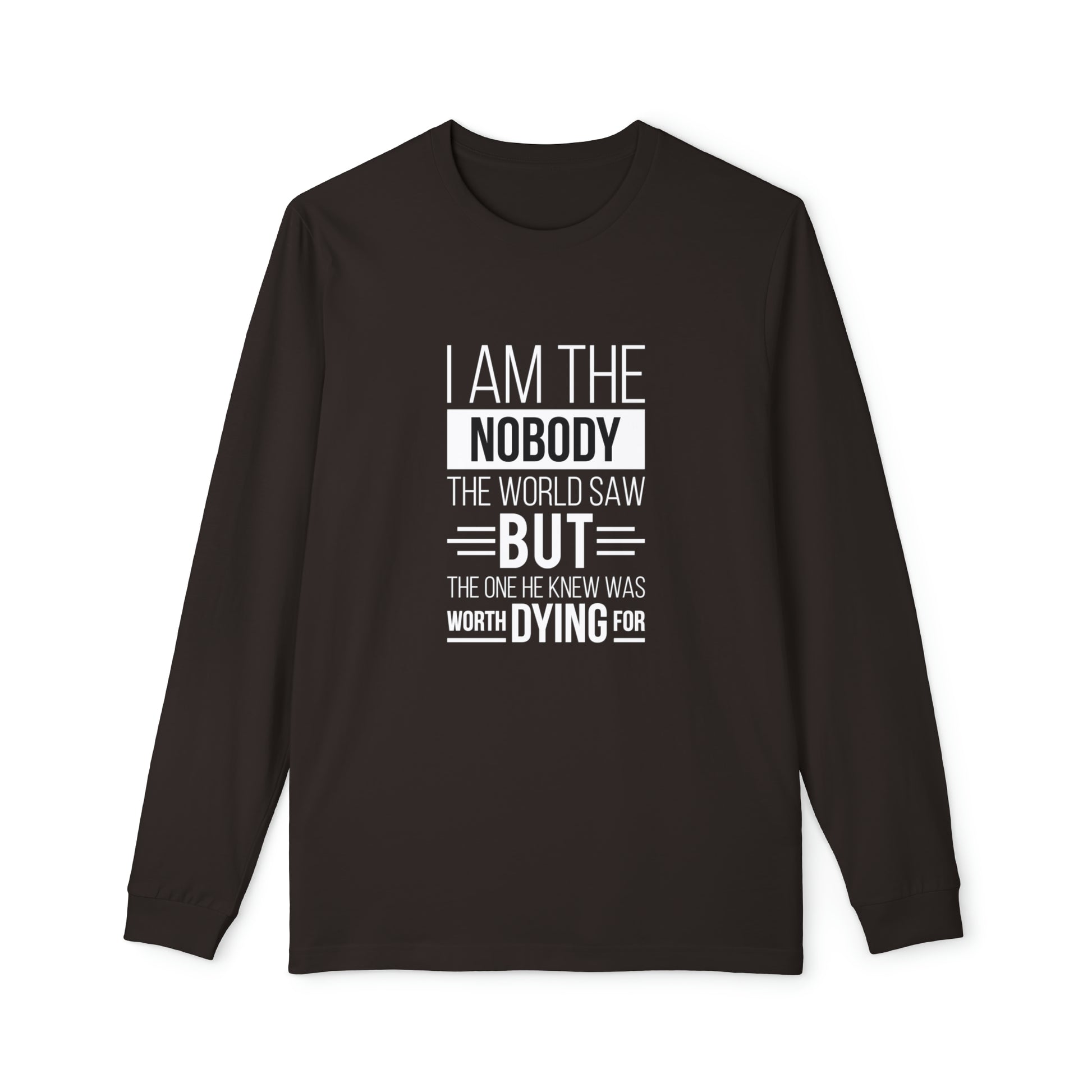 I Am The Nobody The World Saw But The One He Knew Was Worth Dying For Women's Christian Long Sleeve Pajama Set Printify
