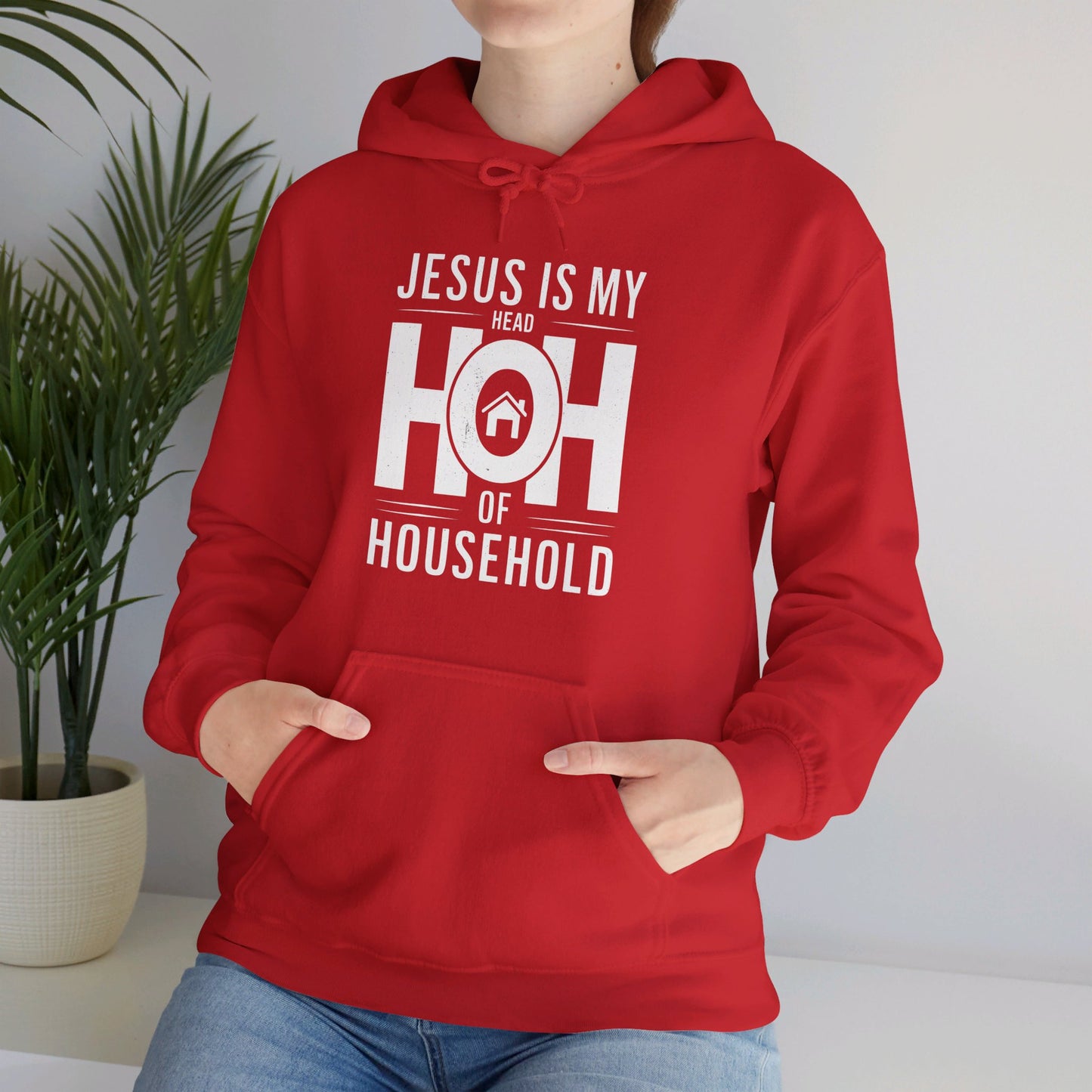 Jesus Is My Head Of Household HOH Unisex Christian Pullover Hooded Sweatshirt