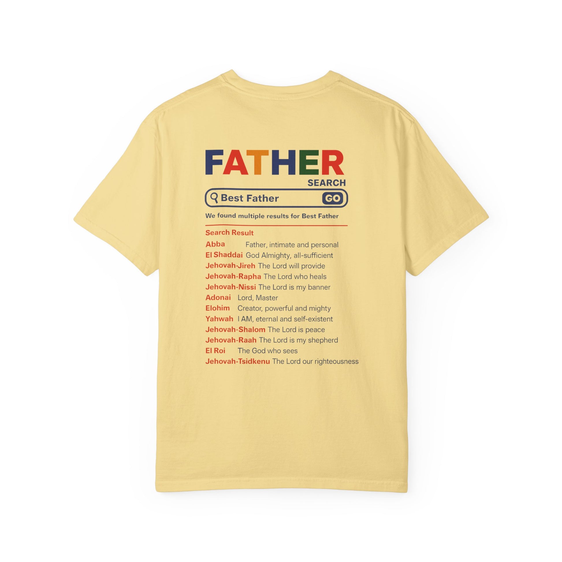 Best Father Garment - Dyed T-Shirt, Funny Dad Tee, Personalized Gift for Father's Day, Trendy Father's Day T-Shirt, Parenting Humor - ClaimedbyGodDesigns