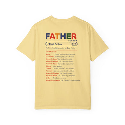 Best Father Garment - Dyed T-Shirt, Funny Dad Tee, Personalized Gift for Father's Day, Trendy Father's Day T-Shirt, Parenting Humor - ClaimedbyGodDesigns