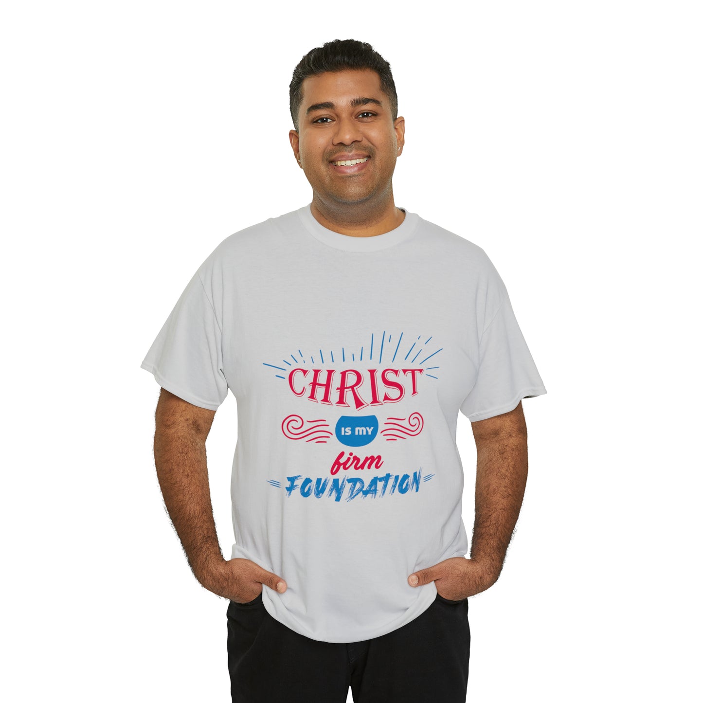 Christ Is My Firm Foundation Unisex Heavy Cotton Tee