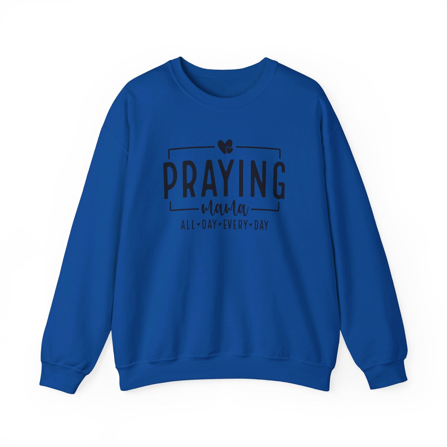 Praying Mama All Day Every Day Women's Heavy Blend™ Crewneck Christian Sweatshirt