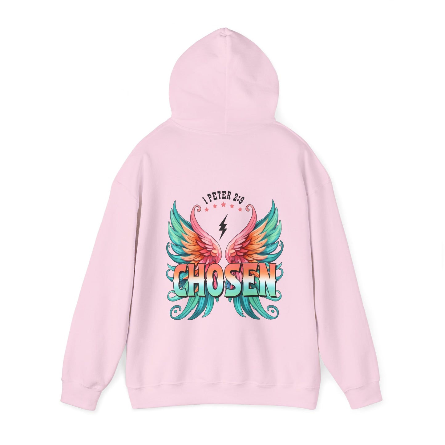 Chosen (angel wings) Women's Christian Hooded Pullover Sweatshirt