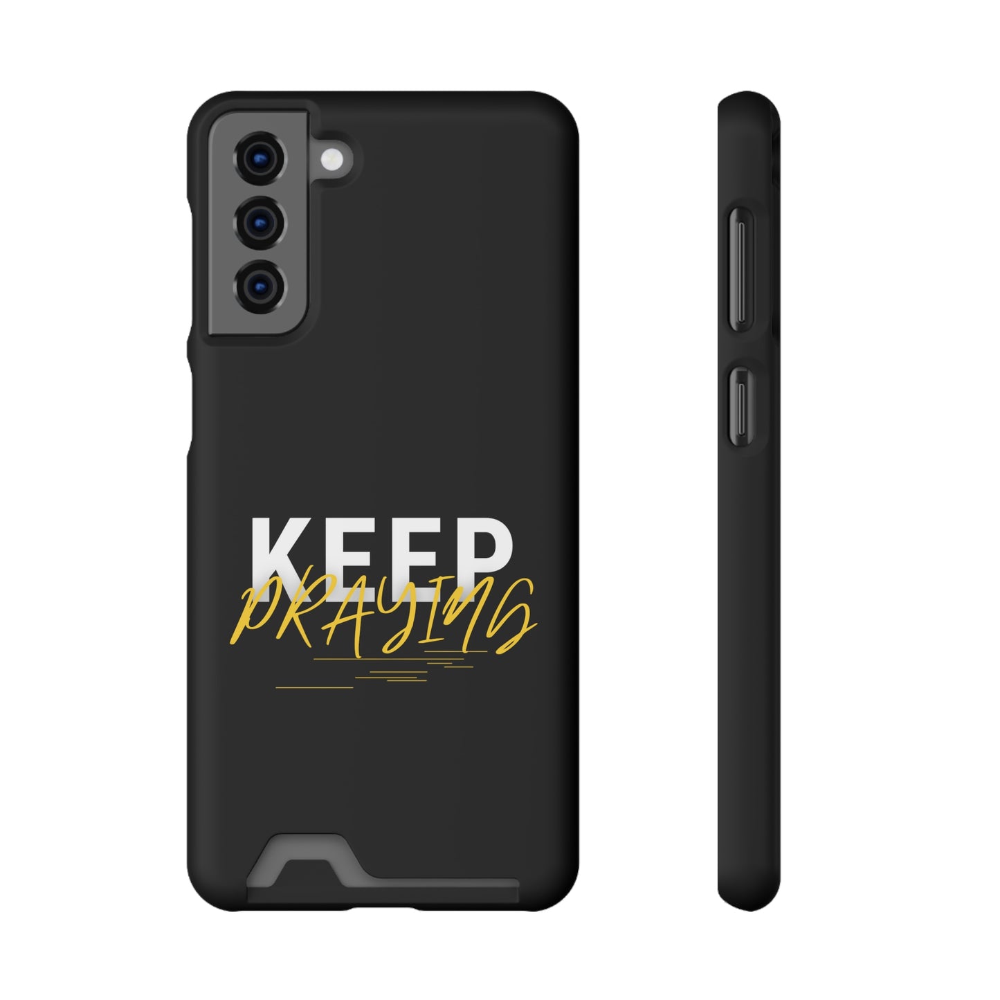 Keep Praying Christian Phone Case With Card Holder Printify