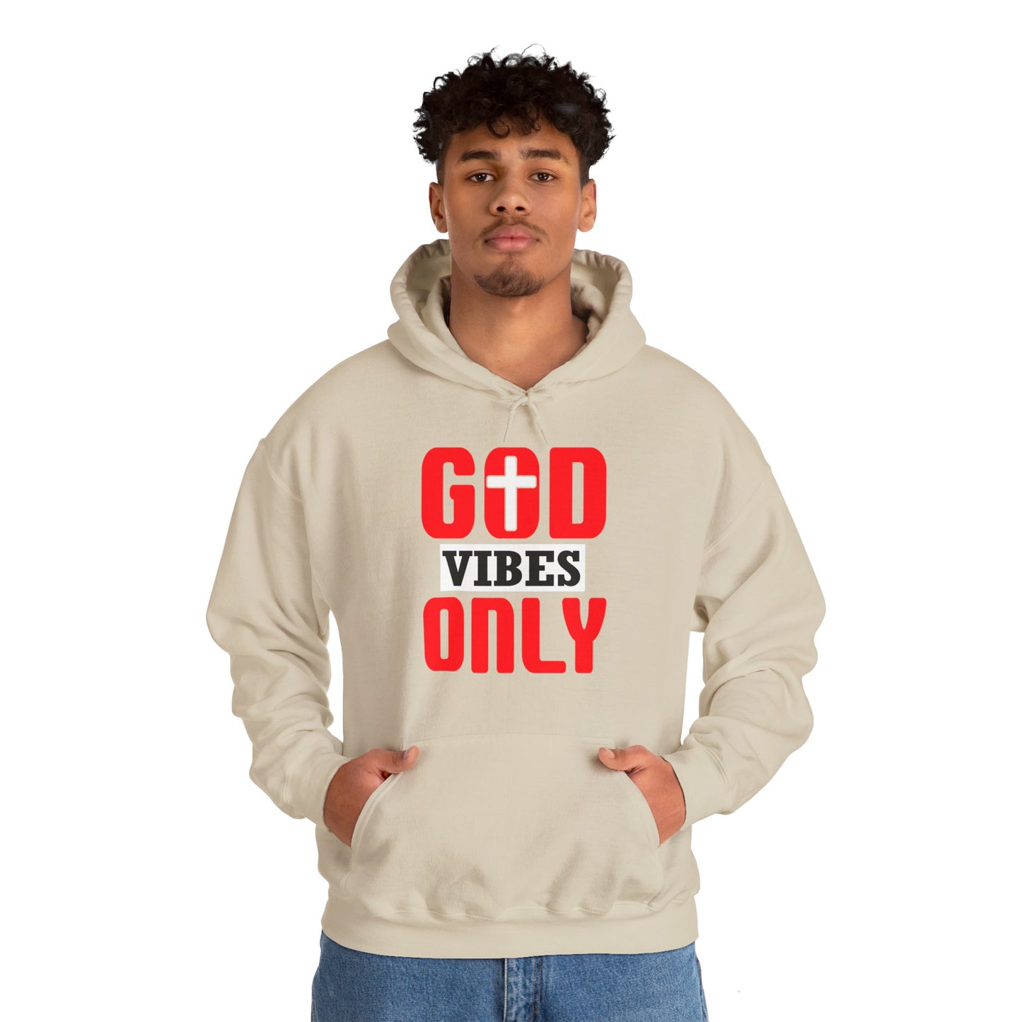 God Vibes Only Unisex Christian Hooded Pullover Sweatshirt