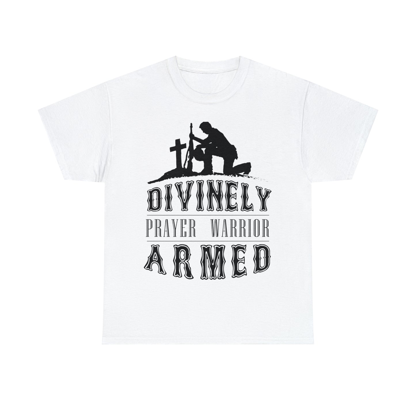 Divinely Armed Prayer Warrior Unisex Heavy Cotton Tee