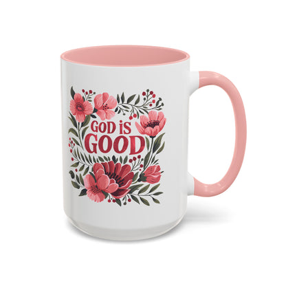 Christian Ceramic Mug- He Is Good Accent Coffee Mug (11, 15oz)