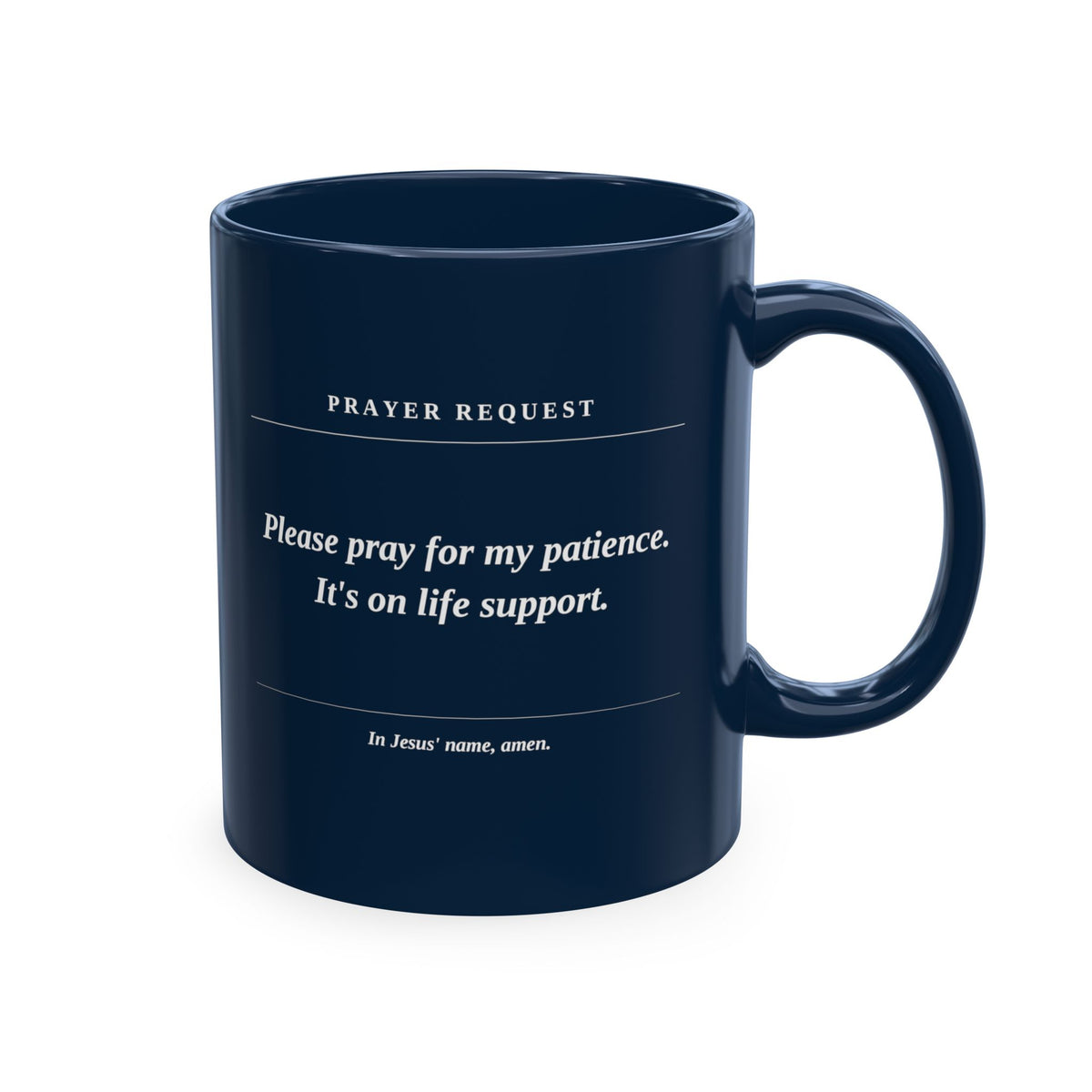 Prayer Request Ceramic Mug — 'Please Pray for Me' Inspirational Coffee Cup