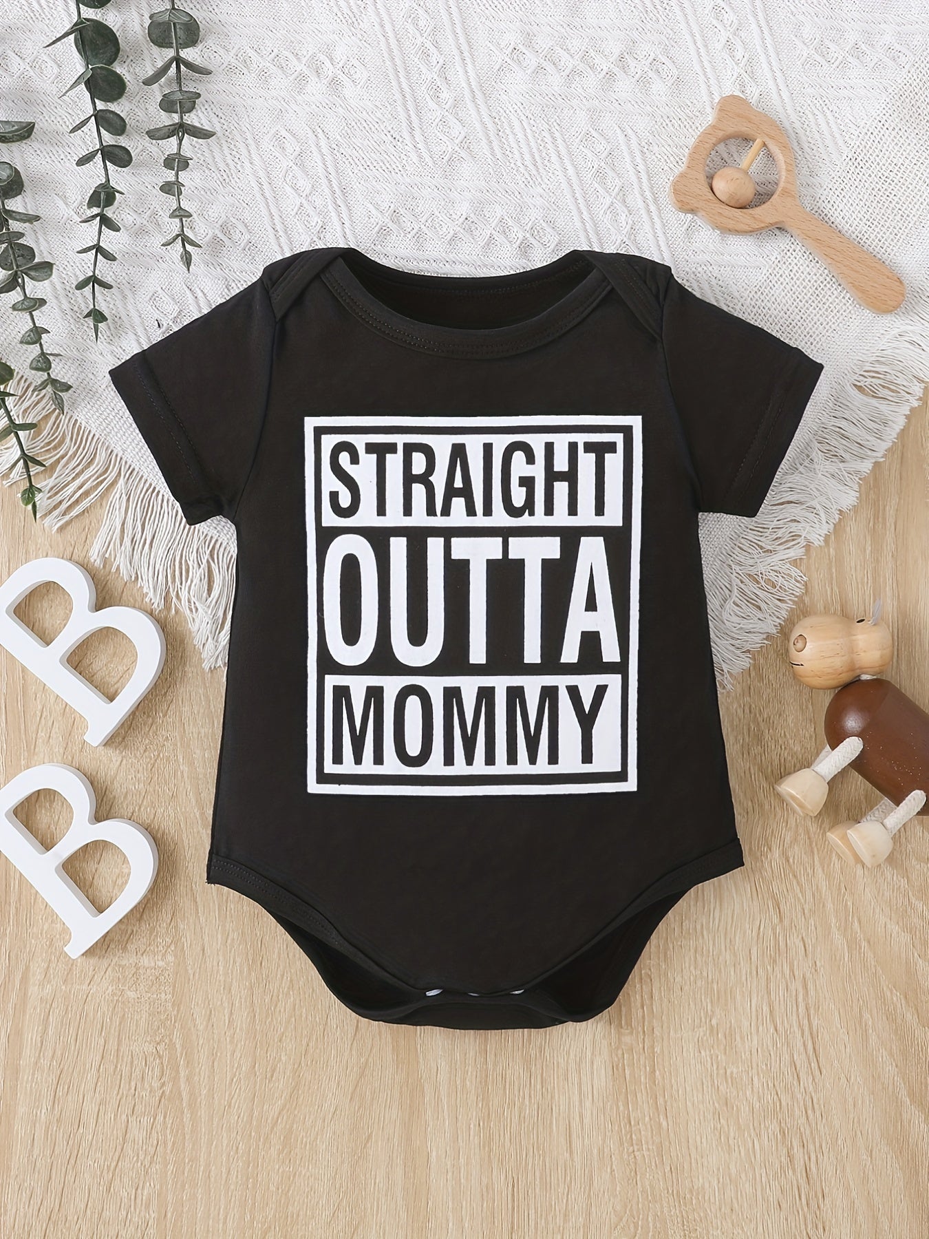 Straight Outta Mommy Christian Baby Onesie claimedbygoddesigns