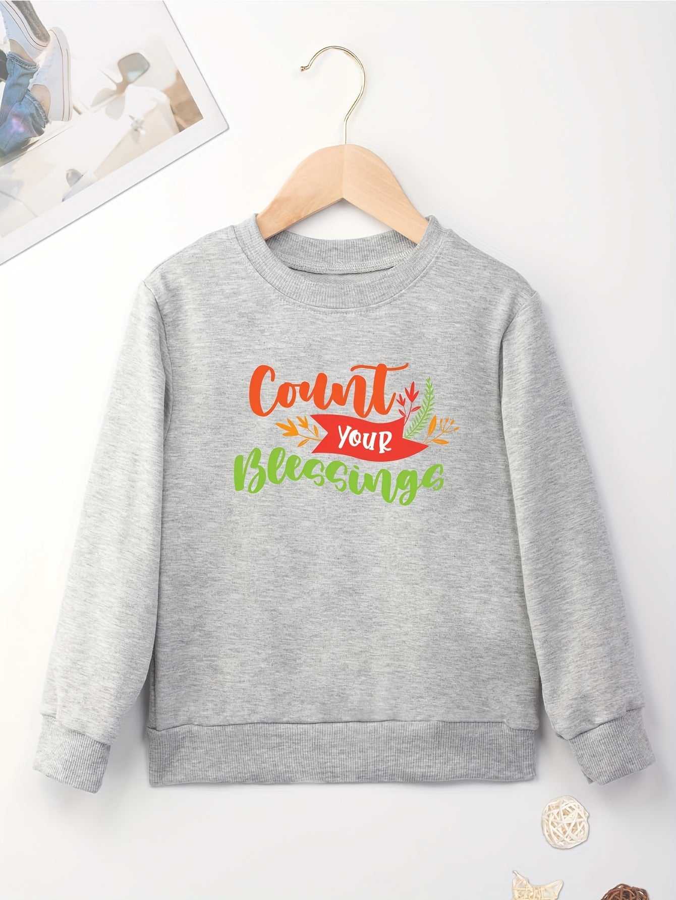 Count Your Blessing's Youth Christian Pullover Sweatshirt claimedbygoddesigns