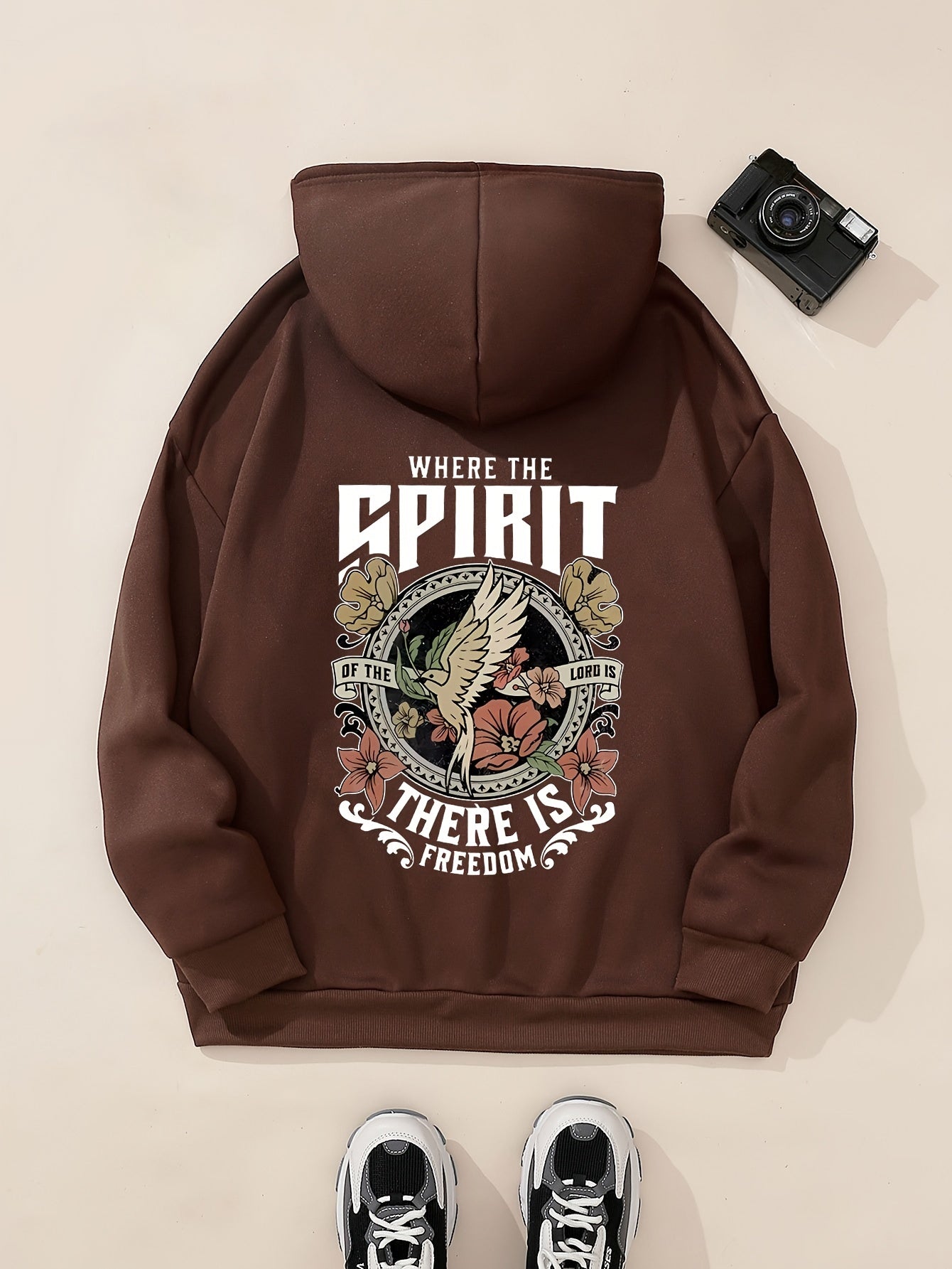 Where The Spirit Of The Lord Is There Is Freedom Women's Christian Pullover Hooded Sweatshirt claimedbygoddesigns