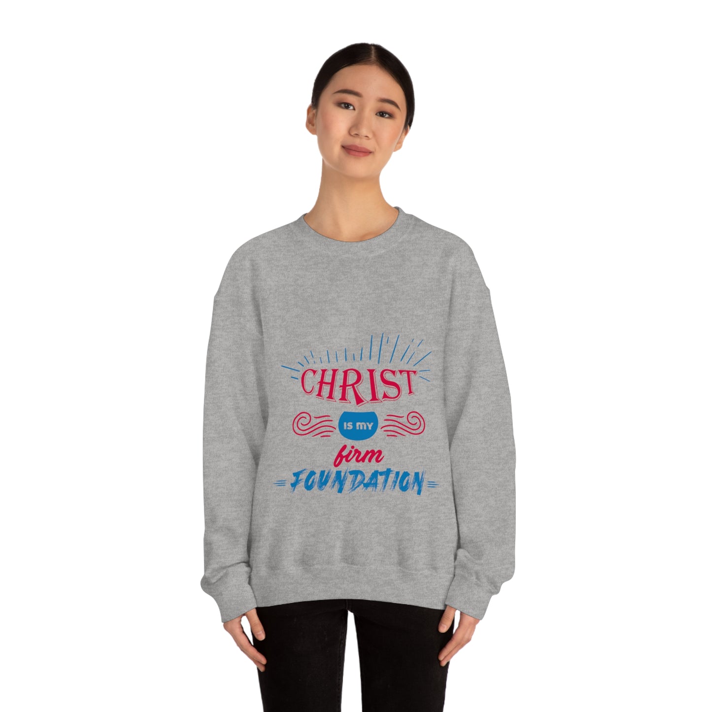 Christ Is My Firm Foundation Unisex Heavy Blend™ Crewneck Sweatshirt