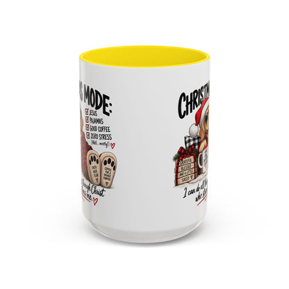 Christmas Mode: Jesus, Pajamas, Good Coffee Dog Coffee Mug