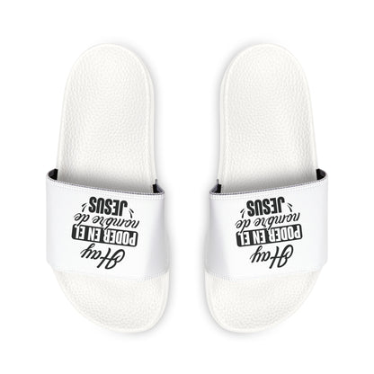 Faith-Inspired Youth Spanish Sandals | Summer Footwear, Vacation Slides, Casual Shoes, Christian Gifts for Kids, Stylish Comfort