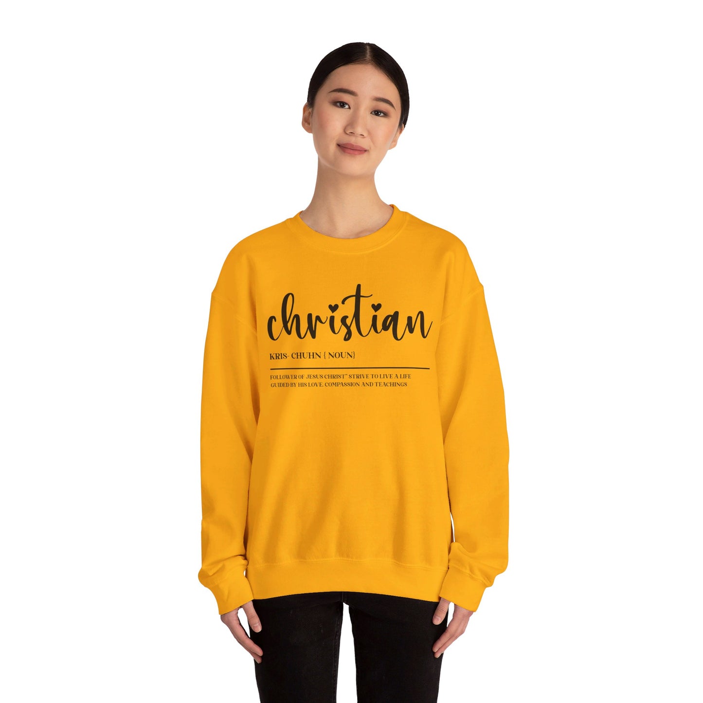 I Am A Christian Follower Of Christ  Unisex Heavy Blend™ Crewneck Christian Sweatshirt