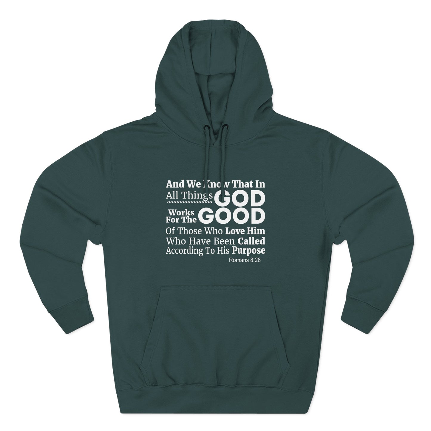 Inspirational Three - Panel Fleece Unisex Hoodie, Christian Apparel, Cozy Sweatshirt, Gift for Believers, Scripture Hoodie - ClaimedbyGodDesigns