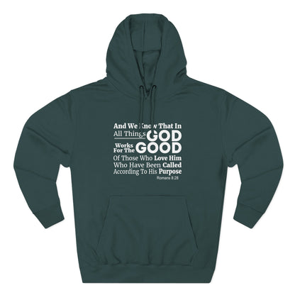 Inspirational Three - Panel Fleece Unisex Hoodie, Christian Apparel, Cozy Sweatshirt, Gift for Believers, Scripture Hoodie - ClaimedbyGodDesigns