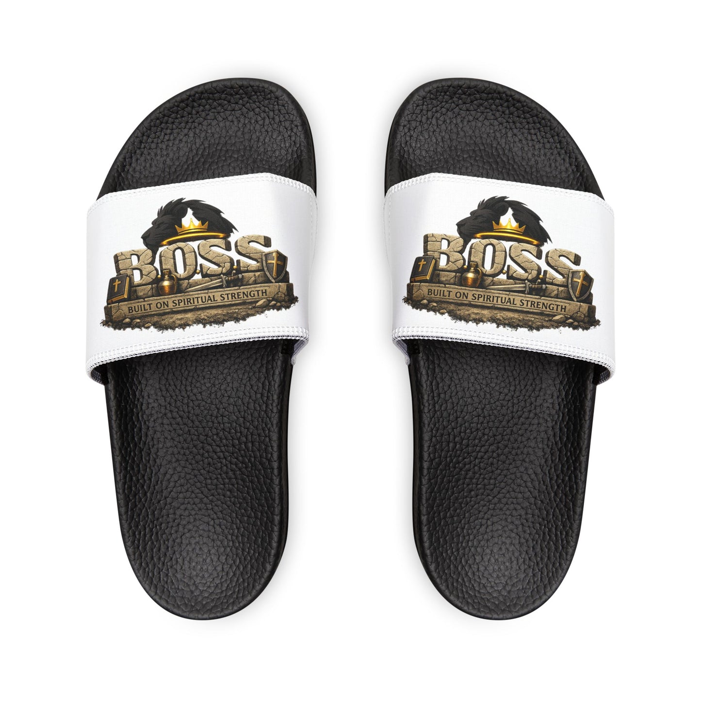 Youth 'Boss' Adjustable Strap Slide Christian Sandals