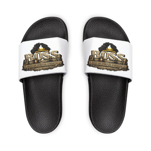 Youth 'Boss' Adjustable Strap Slide Christian Sandals