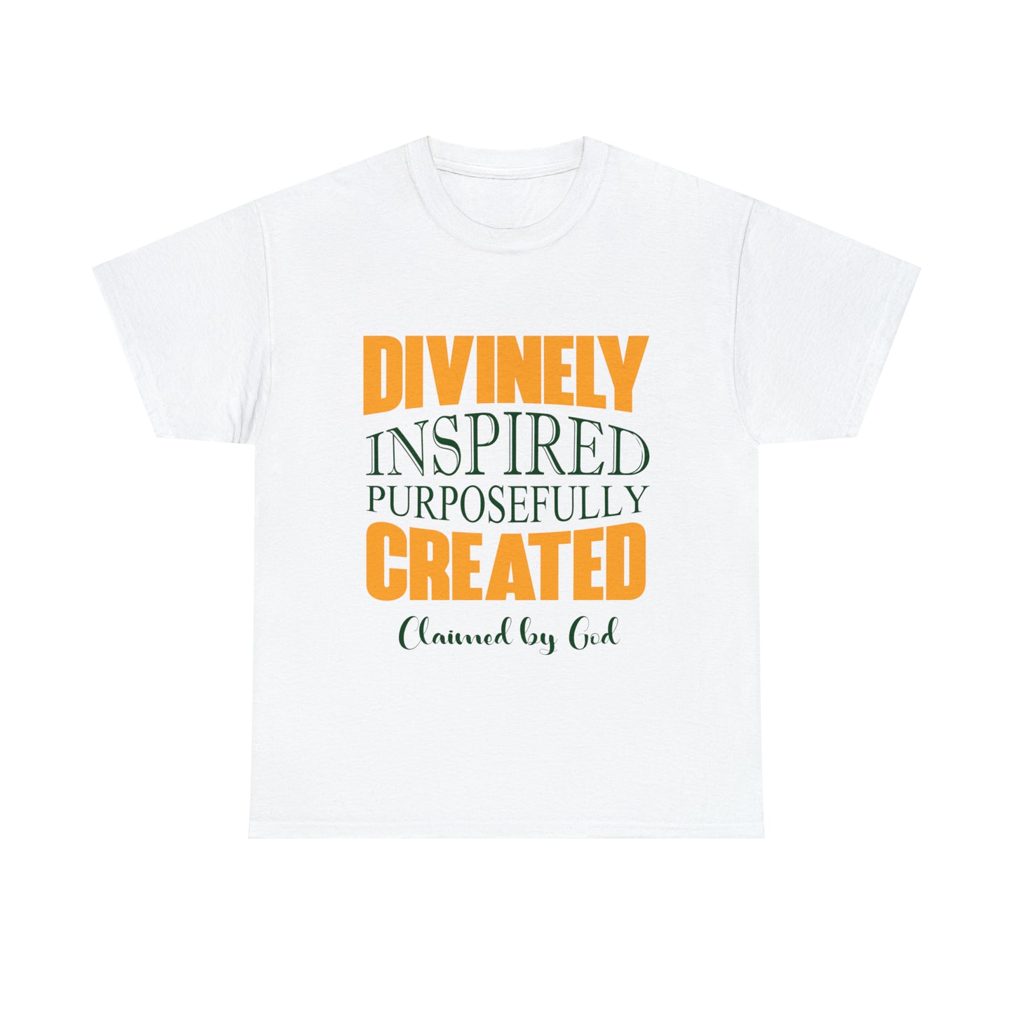 Divinely Inspired Purposefully Created Unisex Heavy Cotton Tee