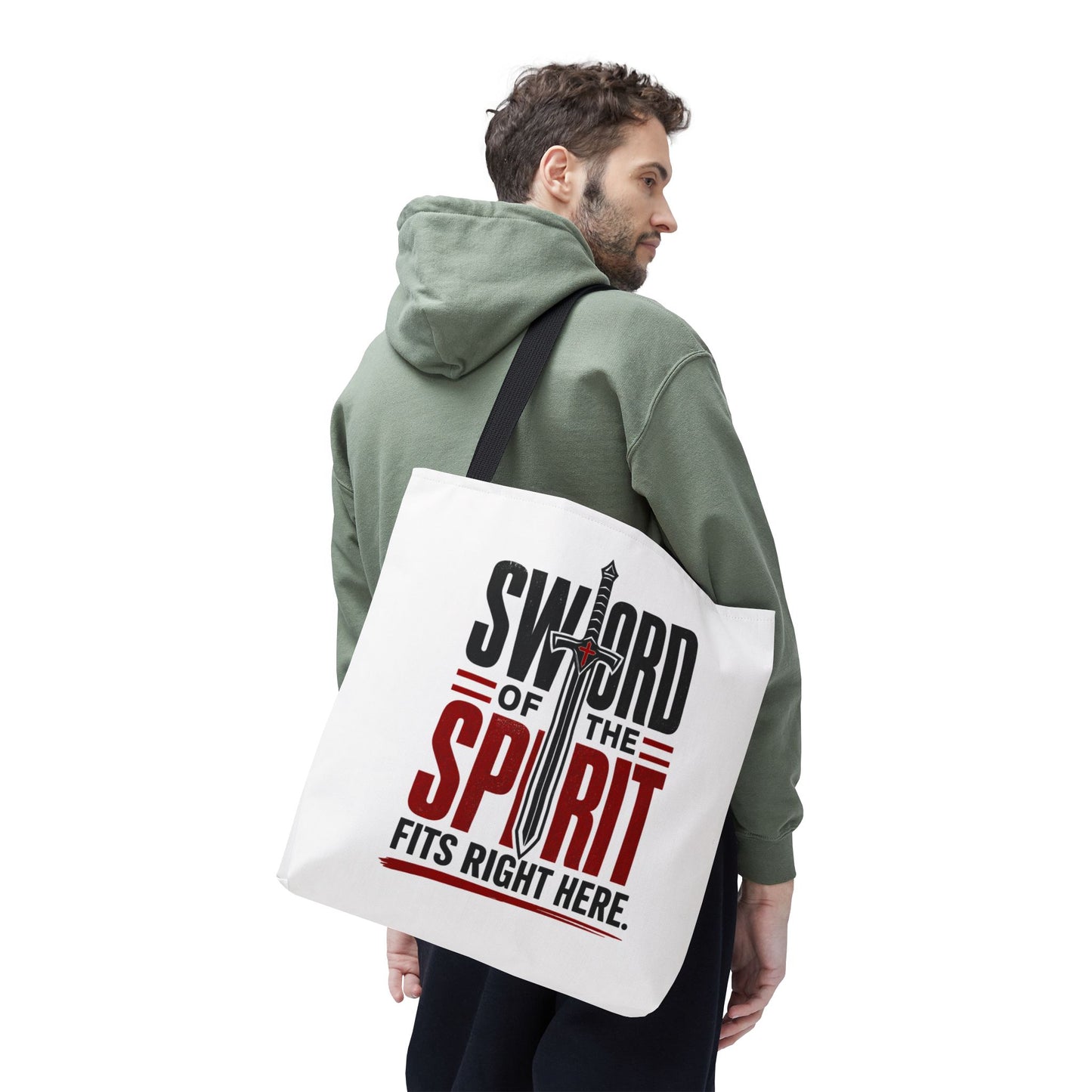Sword of the Spirit Tote Bag — Christian Faith Inspirational Canvas Tote - ClaimedbyGodDesigns