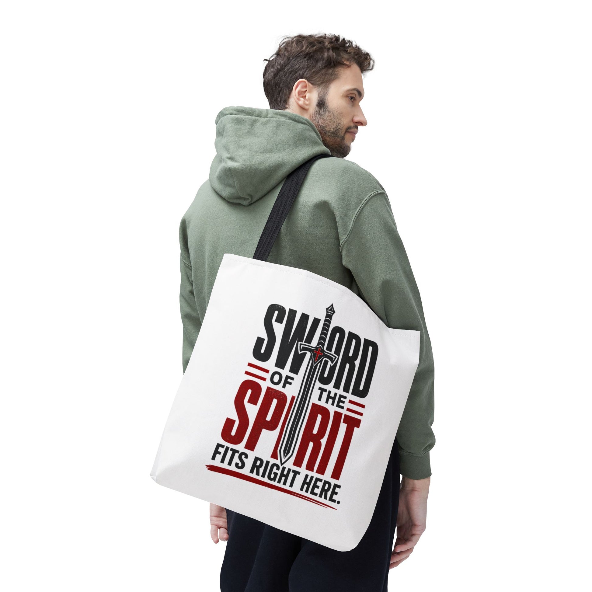 Sword of the Spirit Tote Bag — Christian Faith Inspirational Canvas Tote - ClaimedbyGodDesigns