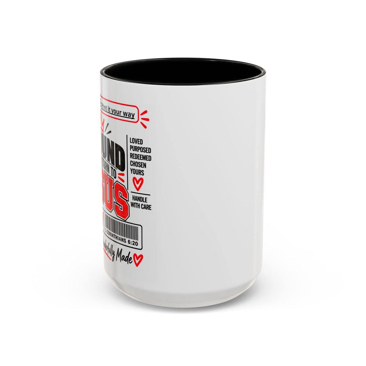 If Found, Return to Jesus Personalized Christian Coffee Mug — Called by Name Accent Mug (15oz)