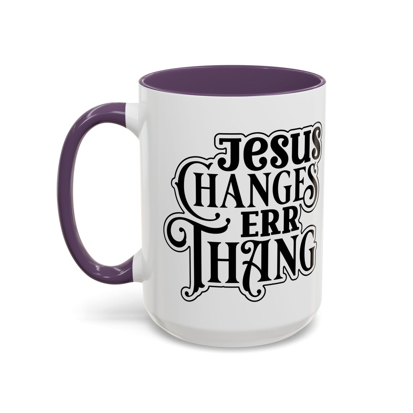 Inspirational Coffee Accent Mug - "He Changes Err Thang" - Perfect for Devotion and Gifts