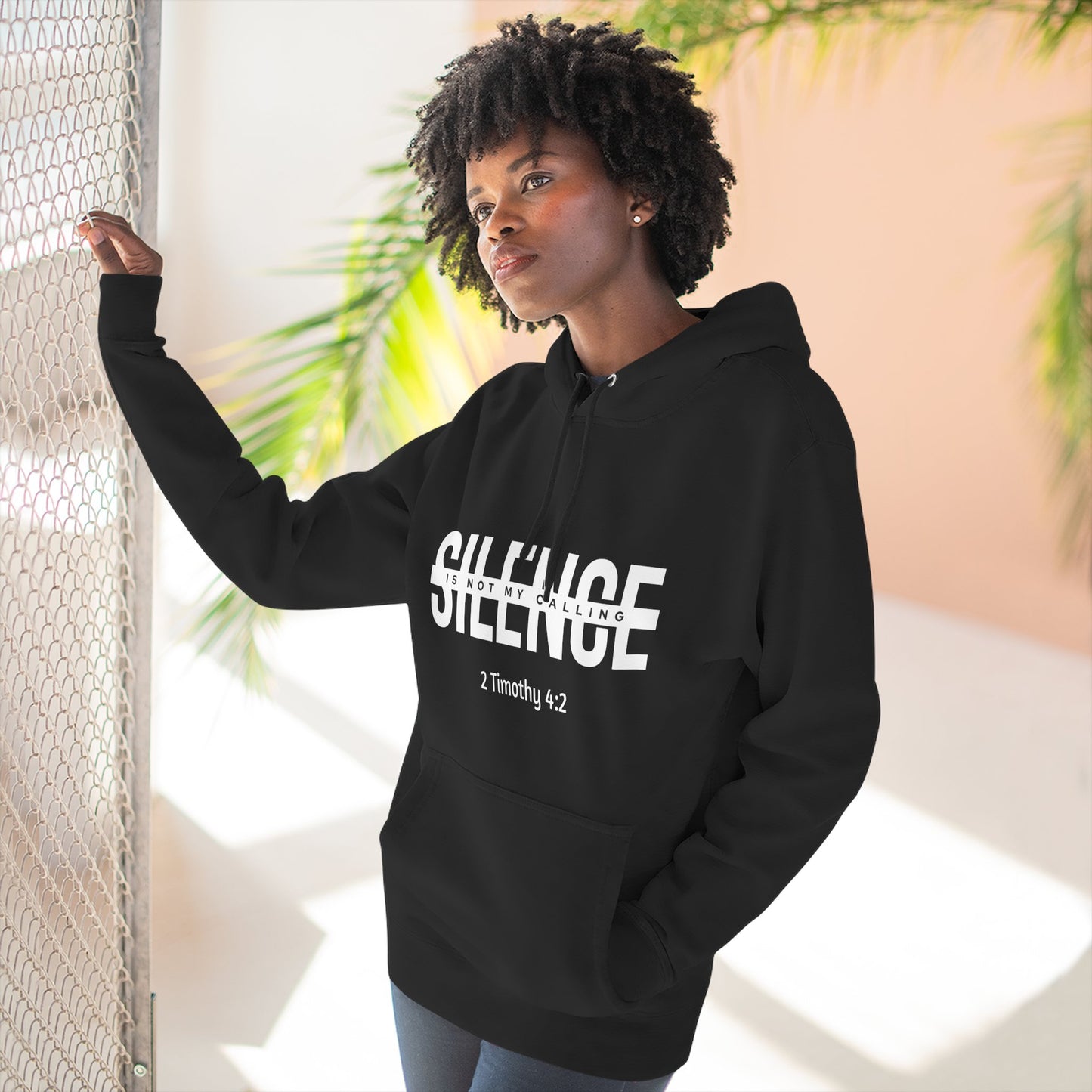 Silence Hoodie - Inspirational Fleece Unisex Pullover, Christian Gift, Motivational Activewear, Cozy Sweatshirt, Scripture Reminder