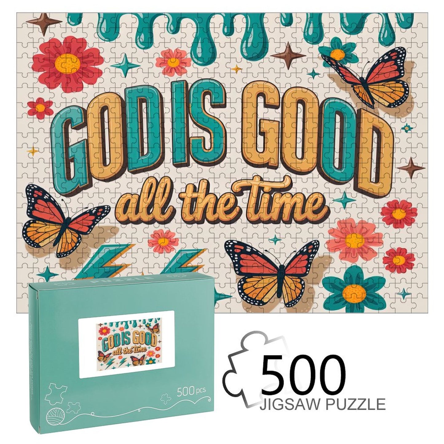 God Is Good All The Time Christian Horizontal Wooden Puzzle