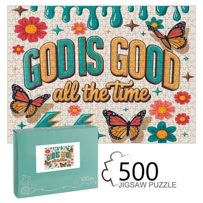 God Is Good All The Time Christian Horizontal Wooden Puzzle
