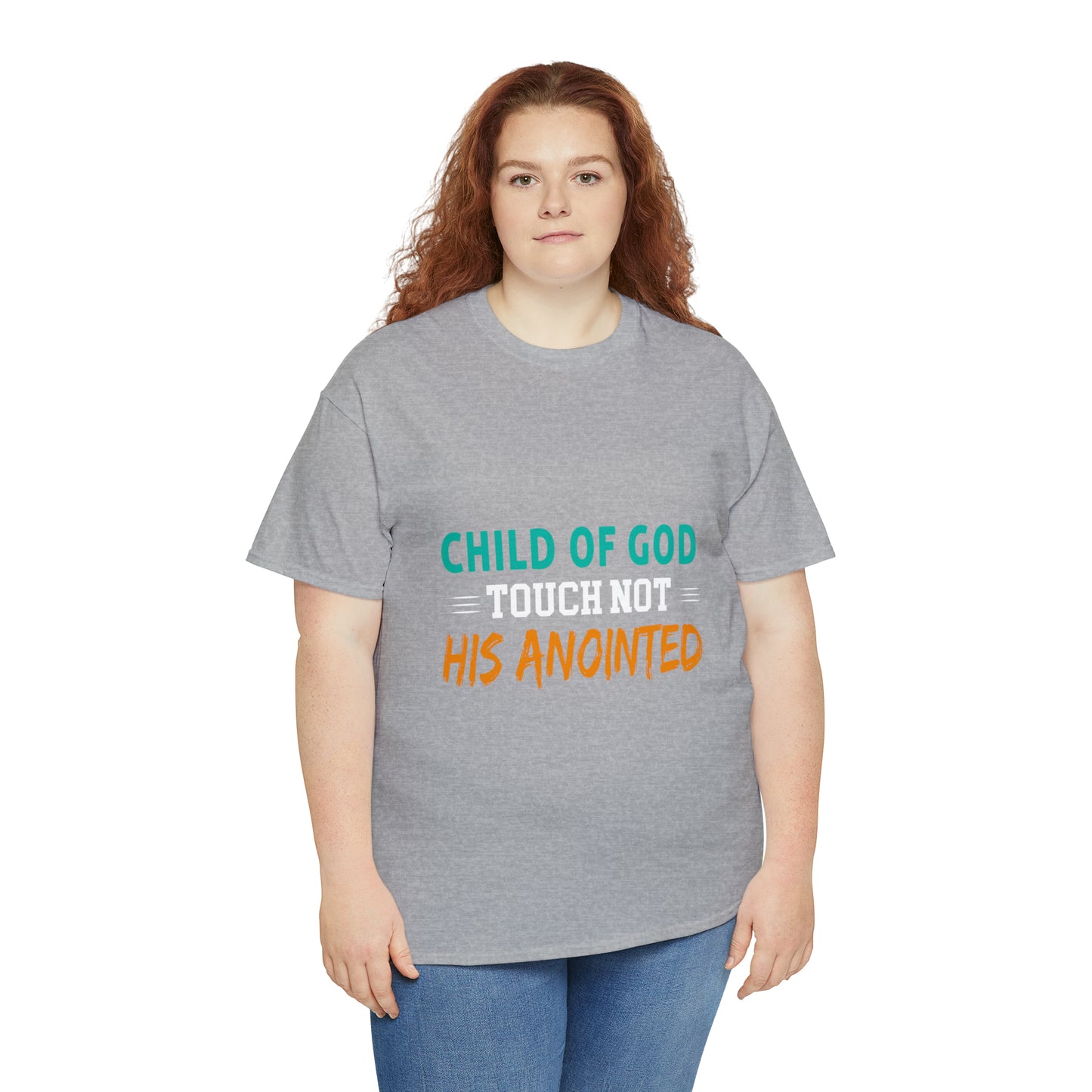 Child Of God Touch Not His Anointed Unisex Heavy Cotton Tee Printify