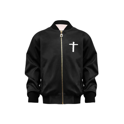 Be Strong Brave Fearless Kids' Bomber Jacket with Pockets