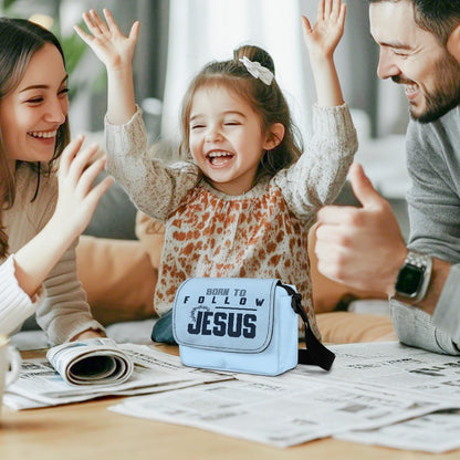 Born To Follow Jesus Christian Kids Flap Crossbody Bag
