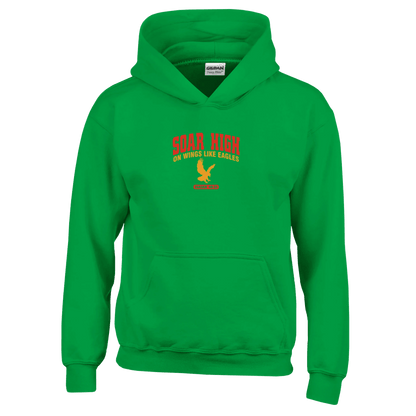 Soar High Youth Christian Pullover Hooded Sweatshirt - ClaimedbyGodDesigns