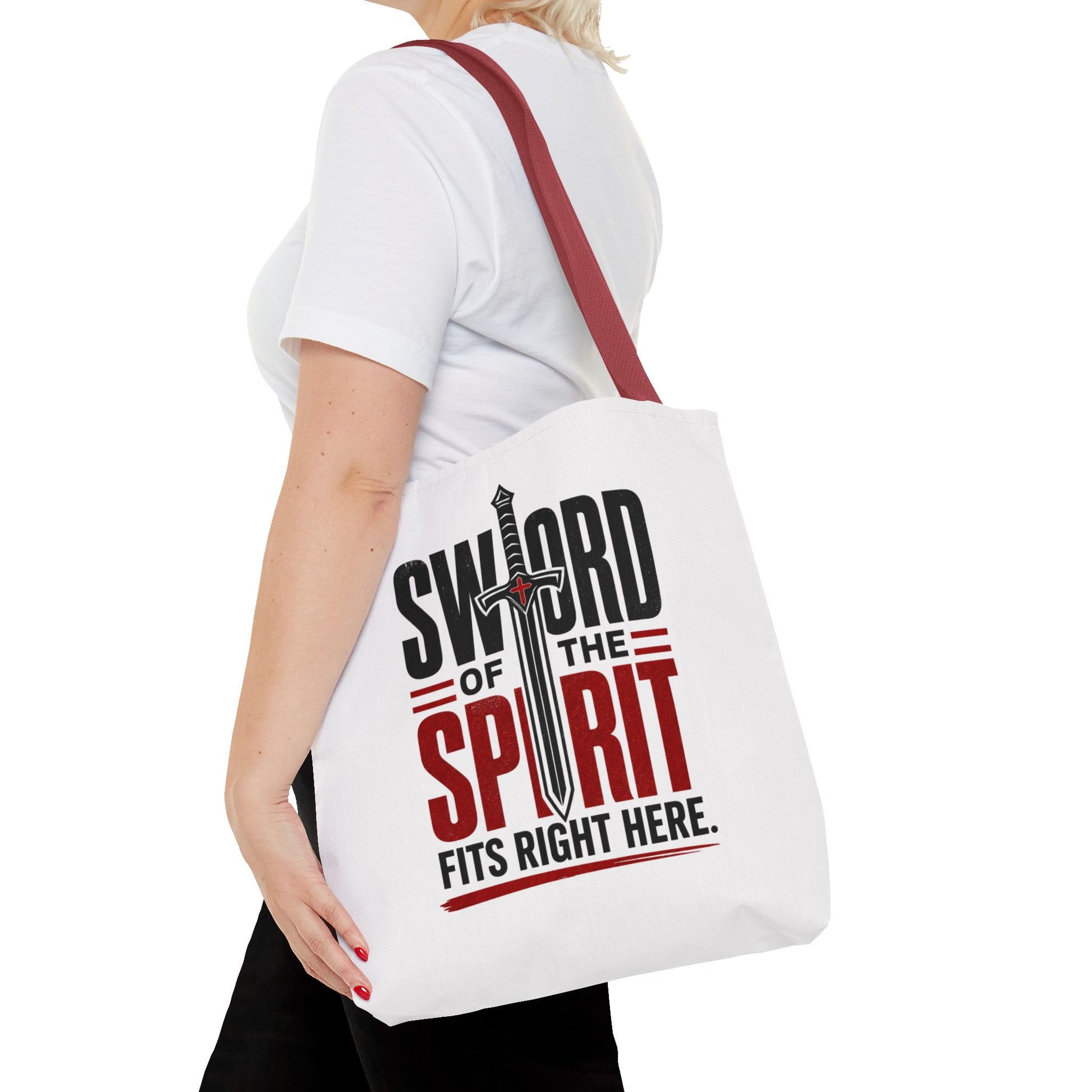 Sword of the Spirit Tote Bag — Christian Faith Inspirational Canvas Tote - ClaimedbyGodDesigns