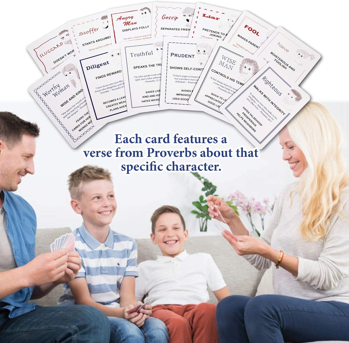 Wise Man Foolish Man Family Card Game: Fun Educational Christian Game for Kids and Families claimedbygoddesigns