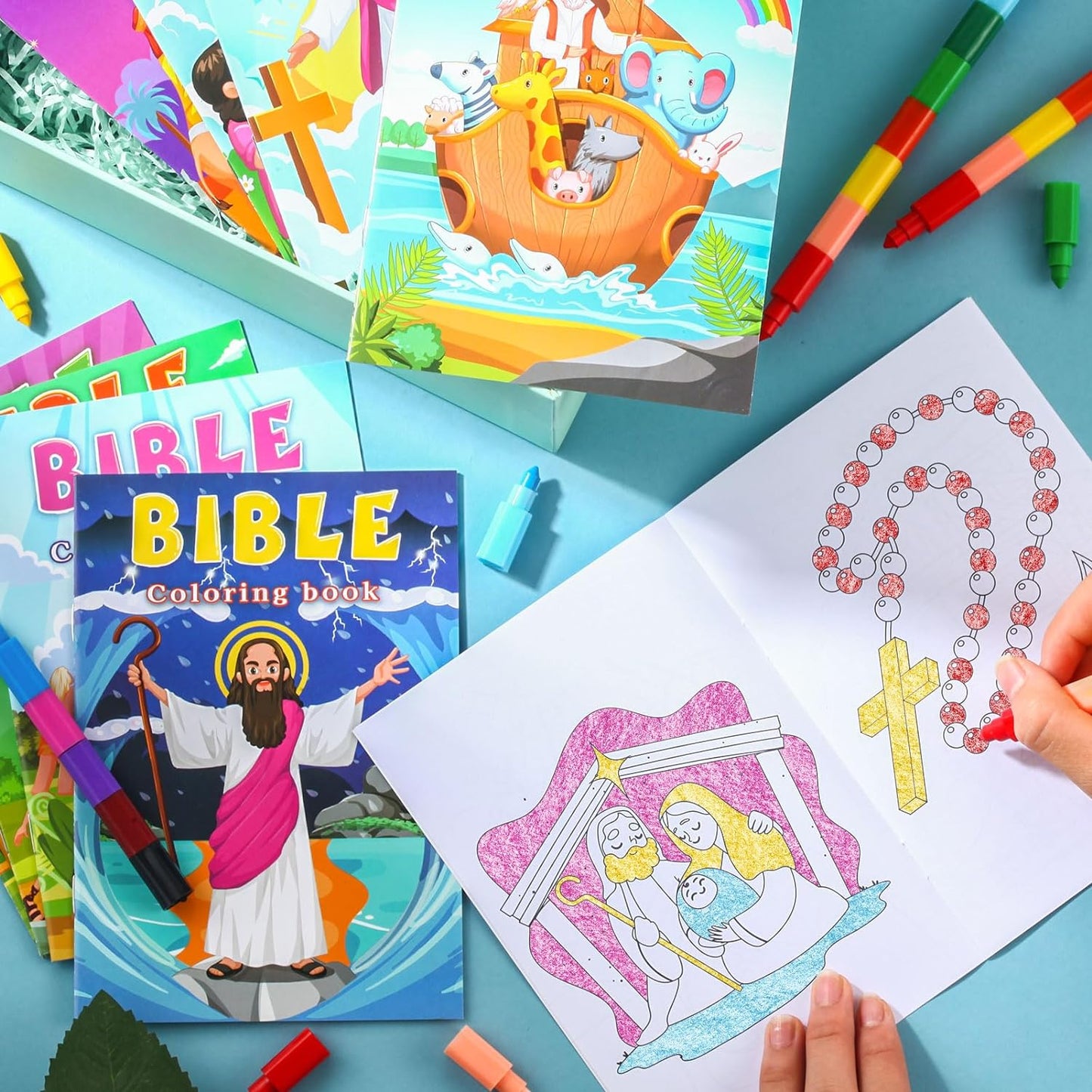 24 Pcs Christian Mini Coloring Books with Bible Verses Christian Activities claimedbygoddesigns