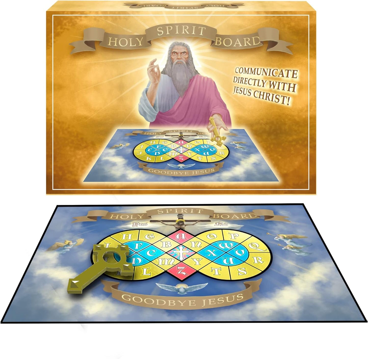 The Holy Spirit Board by Holy Spirit Games - Christian Religious Talking Board for Seance with Planchette claimedbygoddesigns